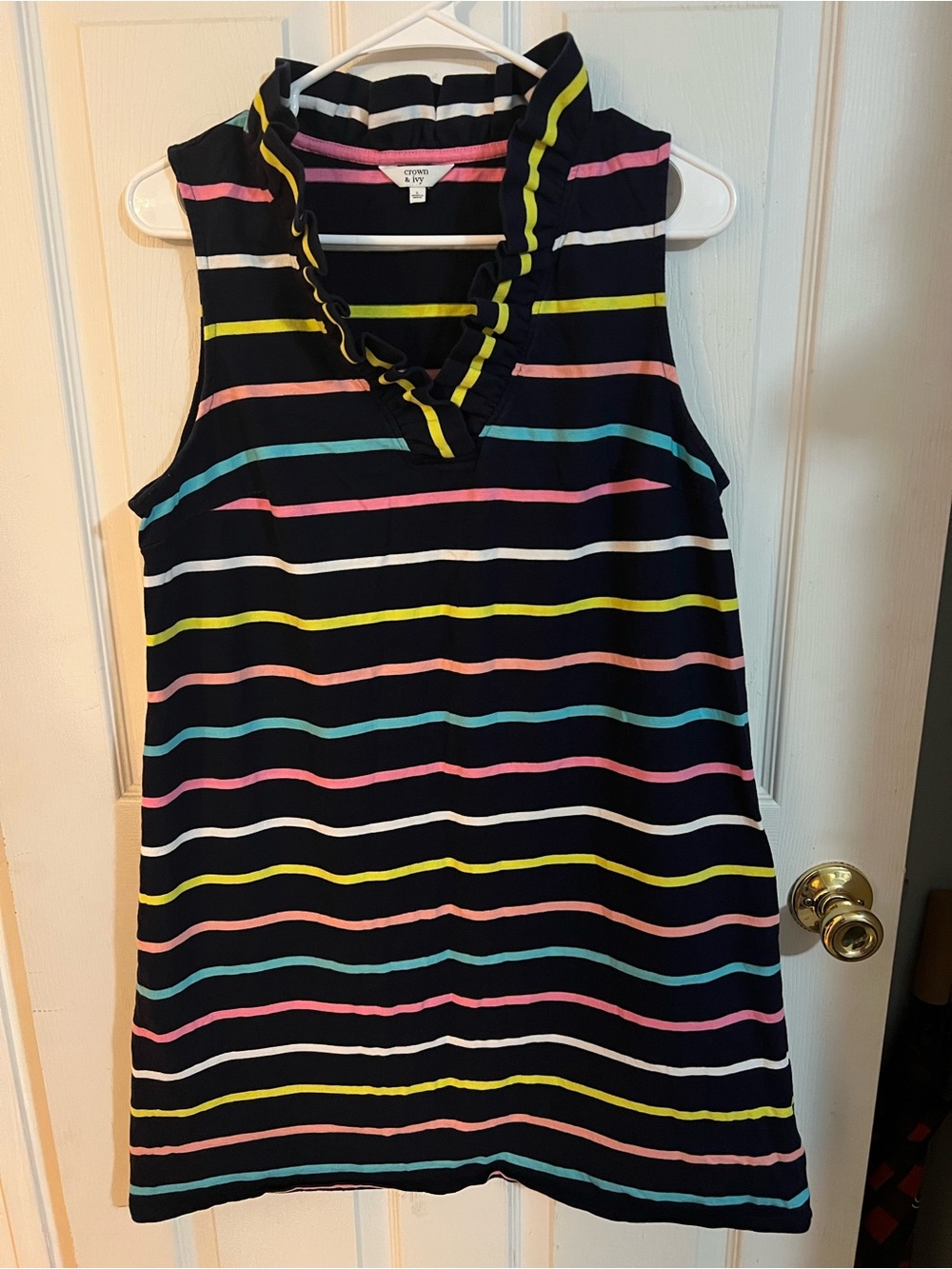 Crown & Ivy Striped Sleeveless Dress